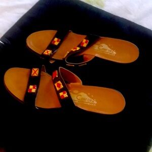 Handmade in Capri all Lester with metal detail